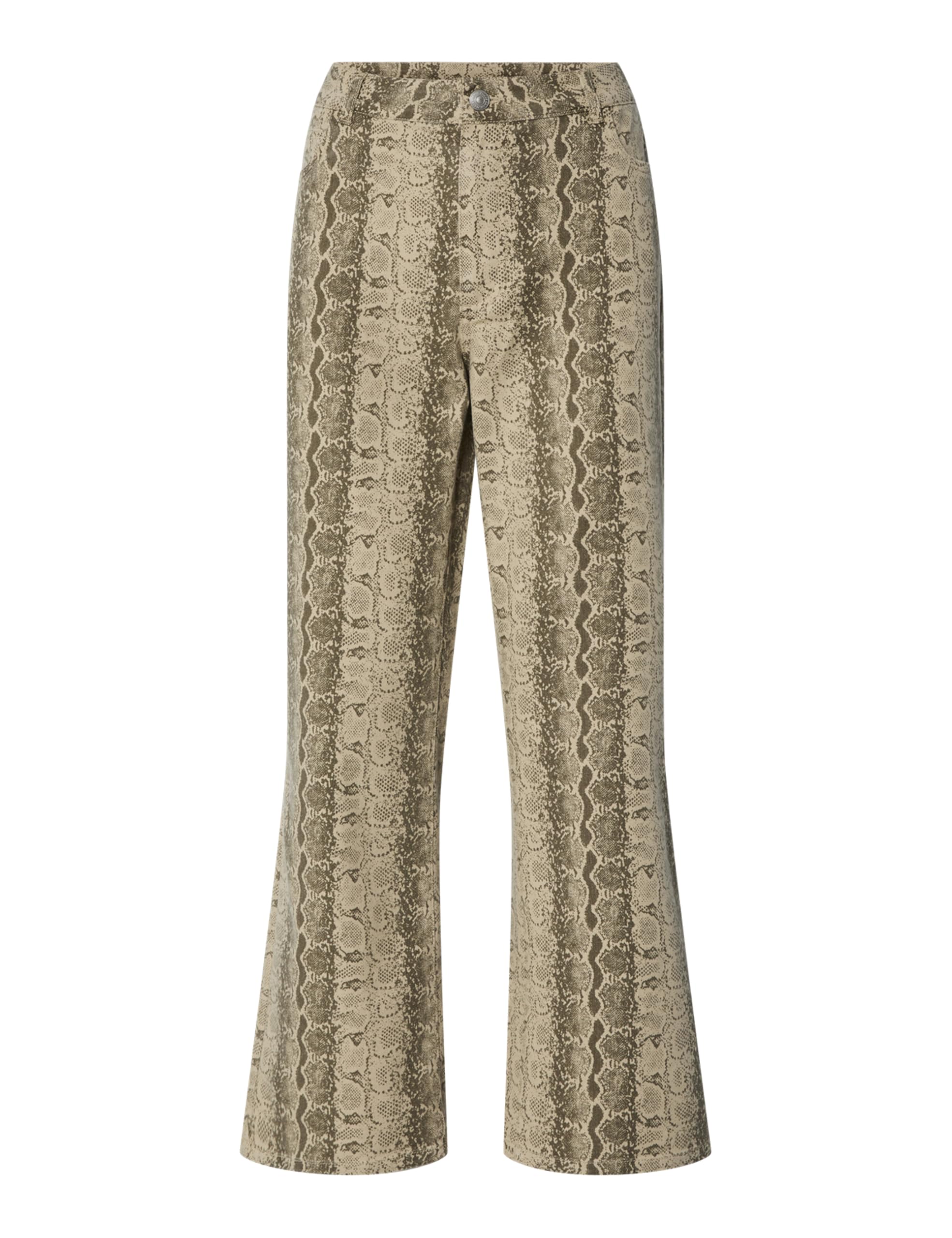 PIECES Women's Pcsalume Mw Cropped Denim Jeans, Sandshell, W27