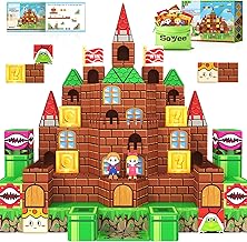 Soyee Magnetic Tiles 80PCS Kids Toys Castle Magnetic Building Blocks Construction Magnet Pretend Play Set for Boys & Girls 3-12 Year Old Christmas Birthday Gifts for Boys