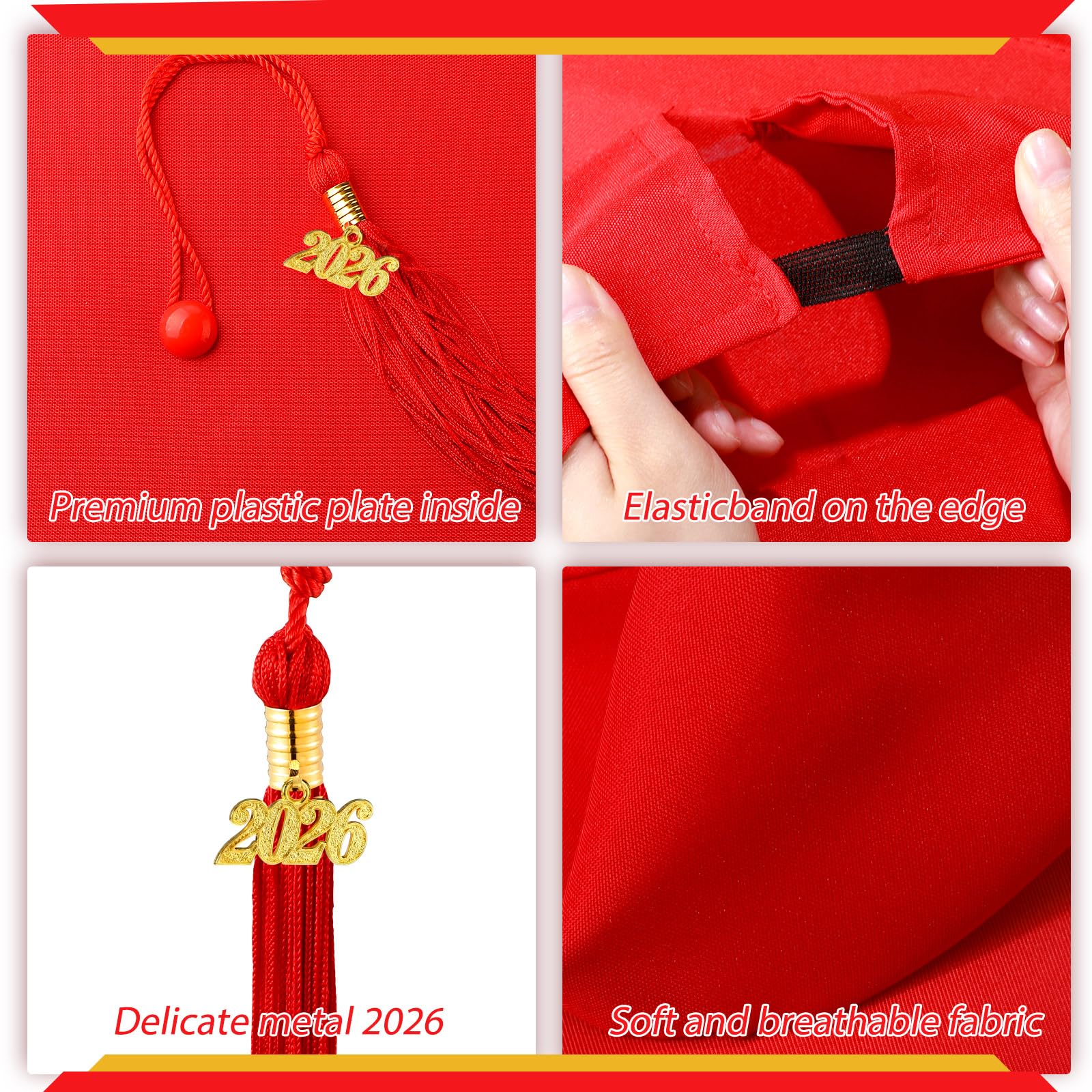 Berlune Gorras de graduación de preescolar 2026 para niños con borla de metal para preescolar