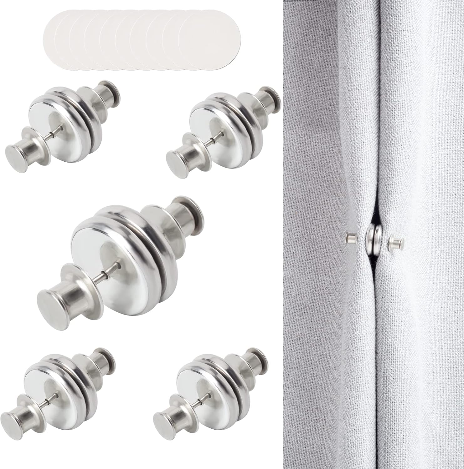 HENGI 5 Pack Curtain Weights, Curtain Closure with Back Tack,