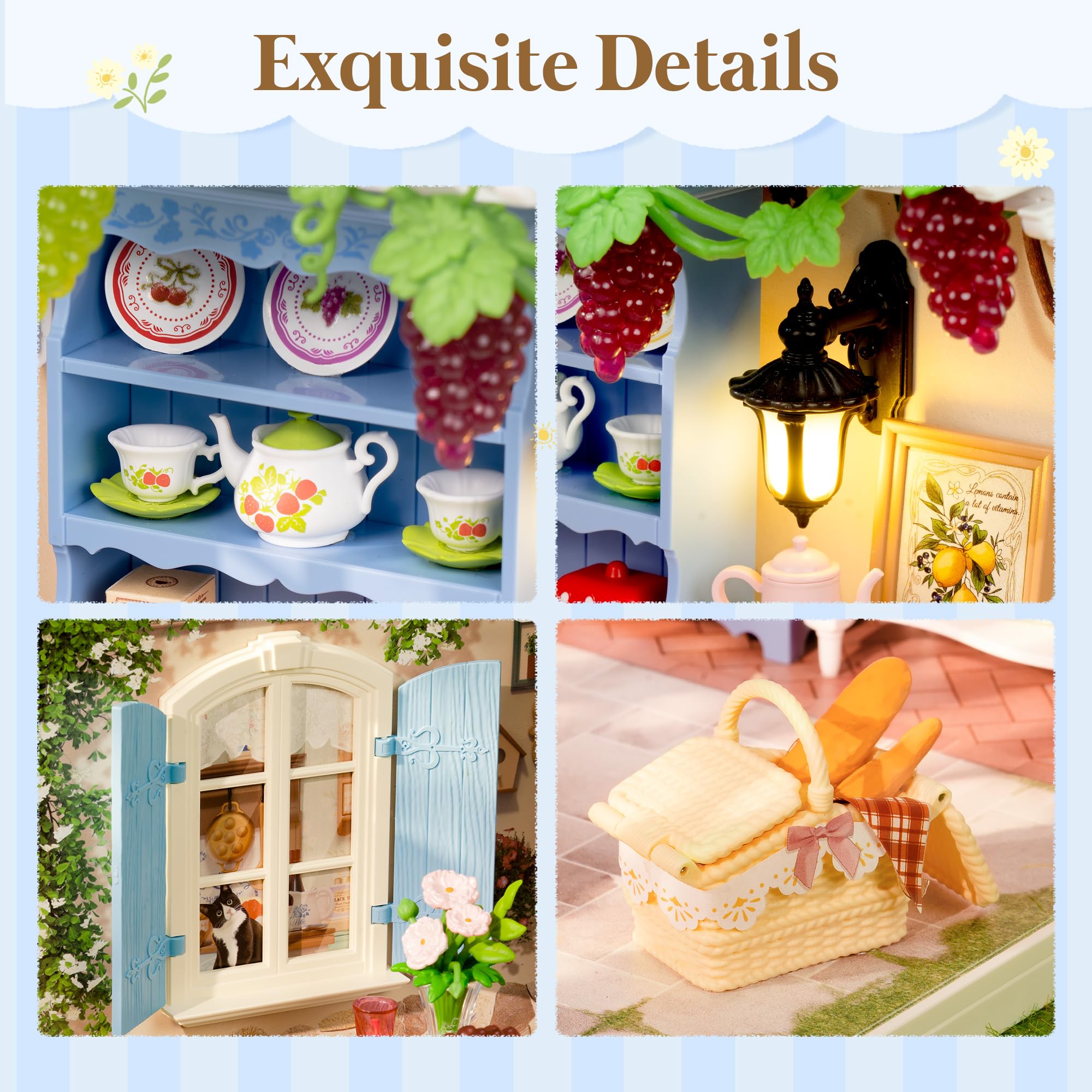 Rolife Super Creator DIY Miniature House Kit Model Kits for Adults to Build Home Desk Bookshelf Decoration Craft Kits for Adults Gift Idea (Midsummer Dream Yard) - Image 4