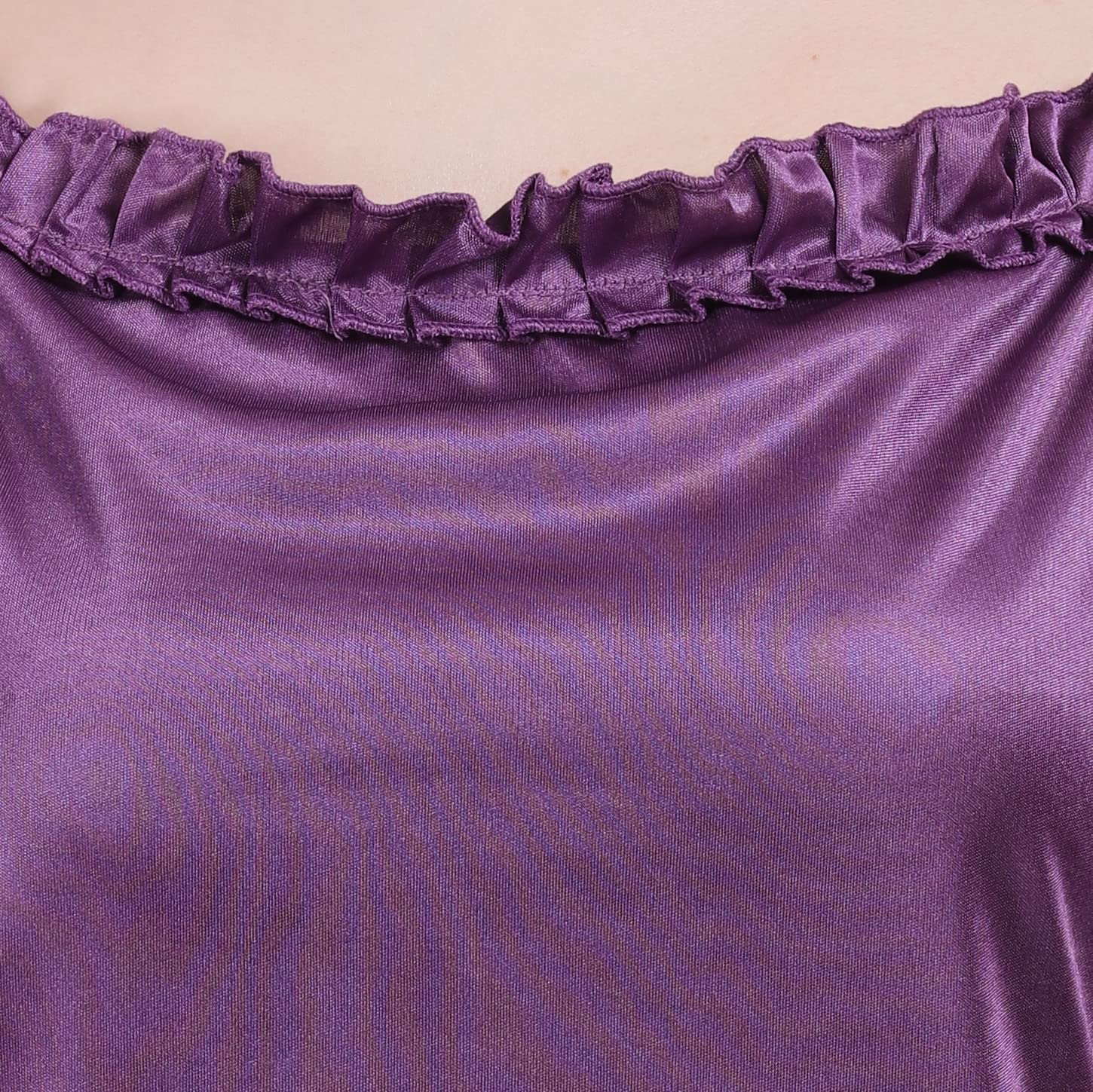 Breezly Women & Girls Babydoll TOP & Shorts Lingerie Night Dress Purple 4