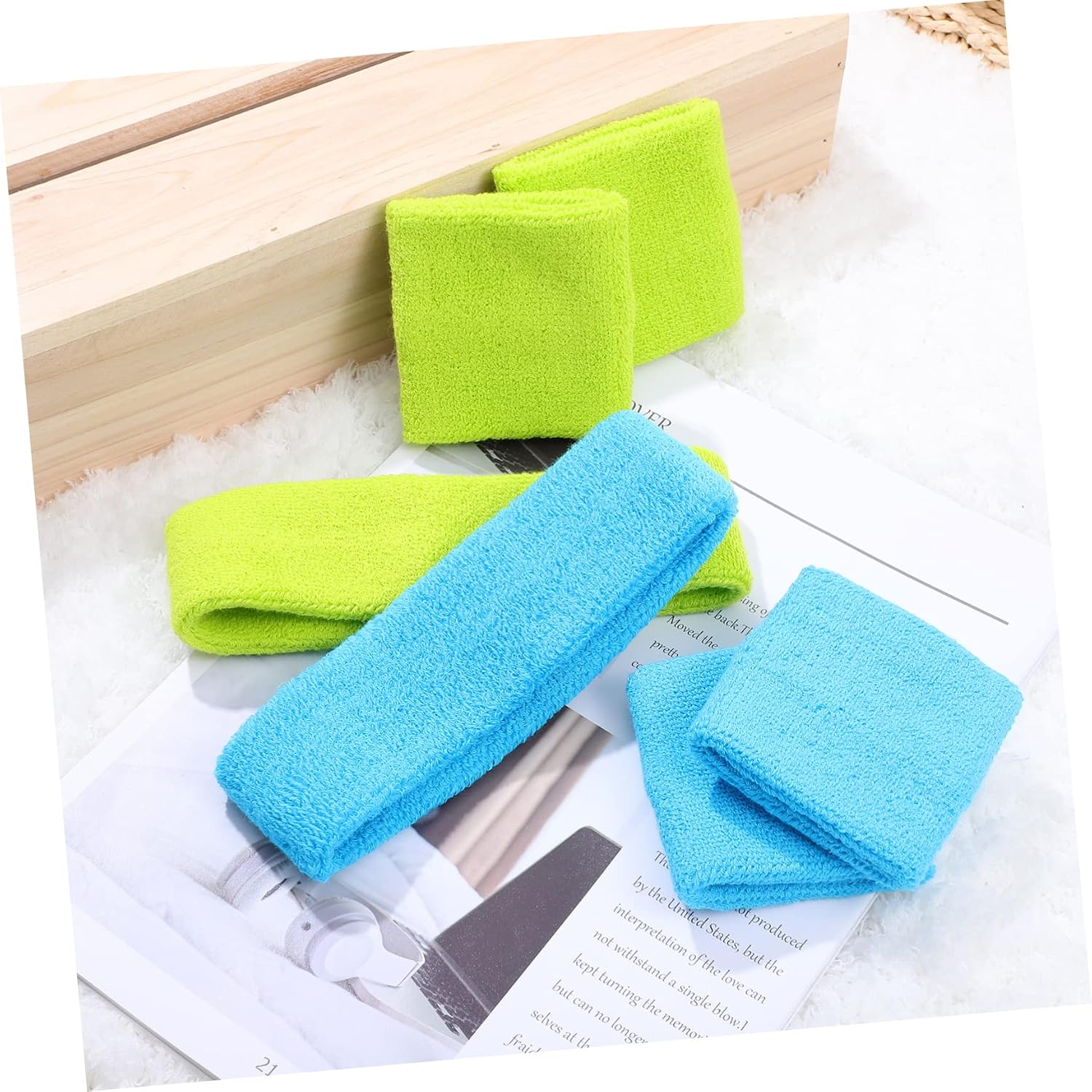 Abaodam 2Sets Non Slip Workout Headbands Wrist Sweat Bands for Men Comfortable Fitness Accessories for Gym Running Basketball and Outdoor Activities image 4