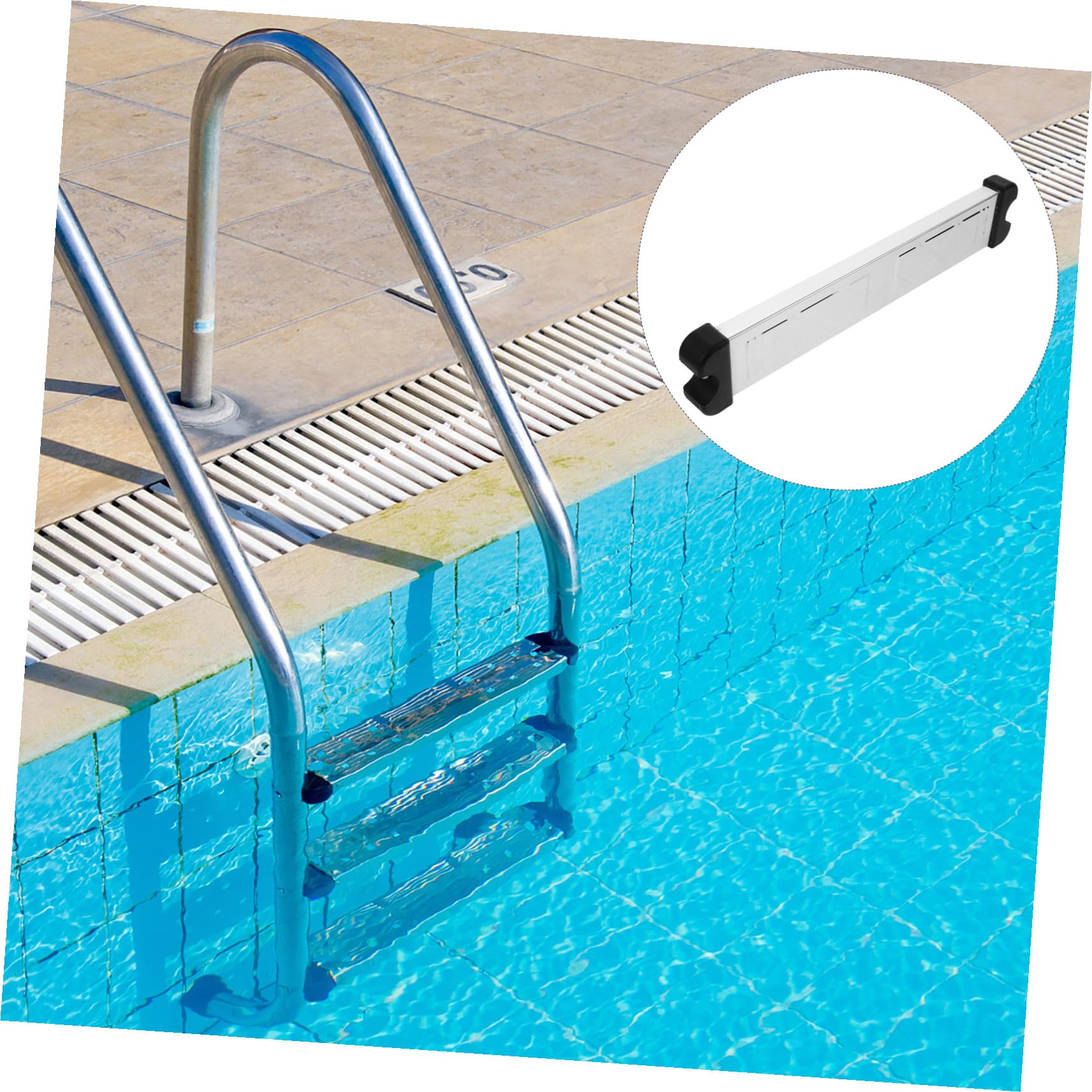 Alasum Marche Piscine Inoxydable Antidérapante Compatible Échelle Remplacement Marche Robuste pour Piscine