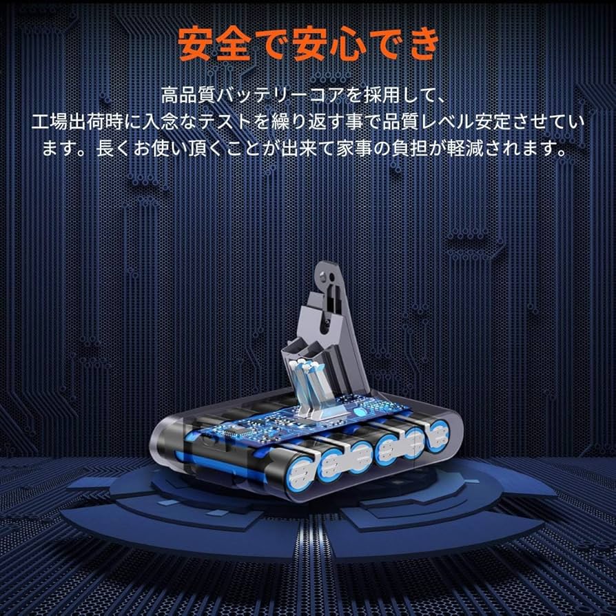 Dyson - ダイソン DC62 バッテリー＆機能快調 Dyson ダイソン 互換品 V6 互換 バッテリー 大容量 4000mAh 21.6