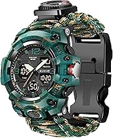 Vista 7 de Reloj militar digital de supervivencia 23 en 1, reloj táctico multifuncional y con correa ajustable para hombre, resistente al agua