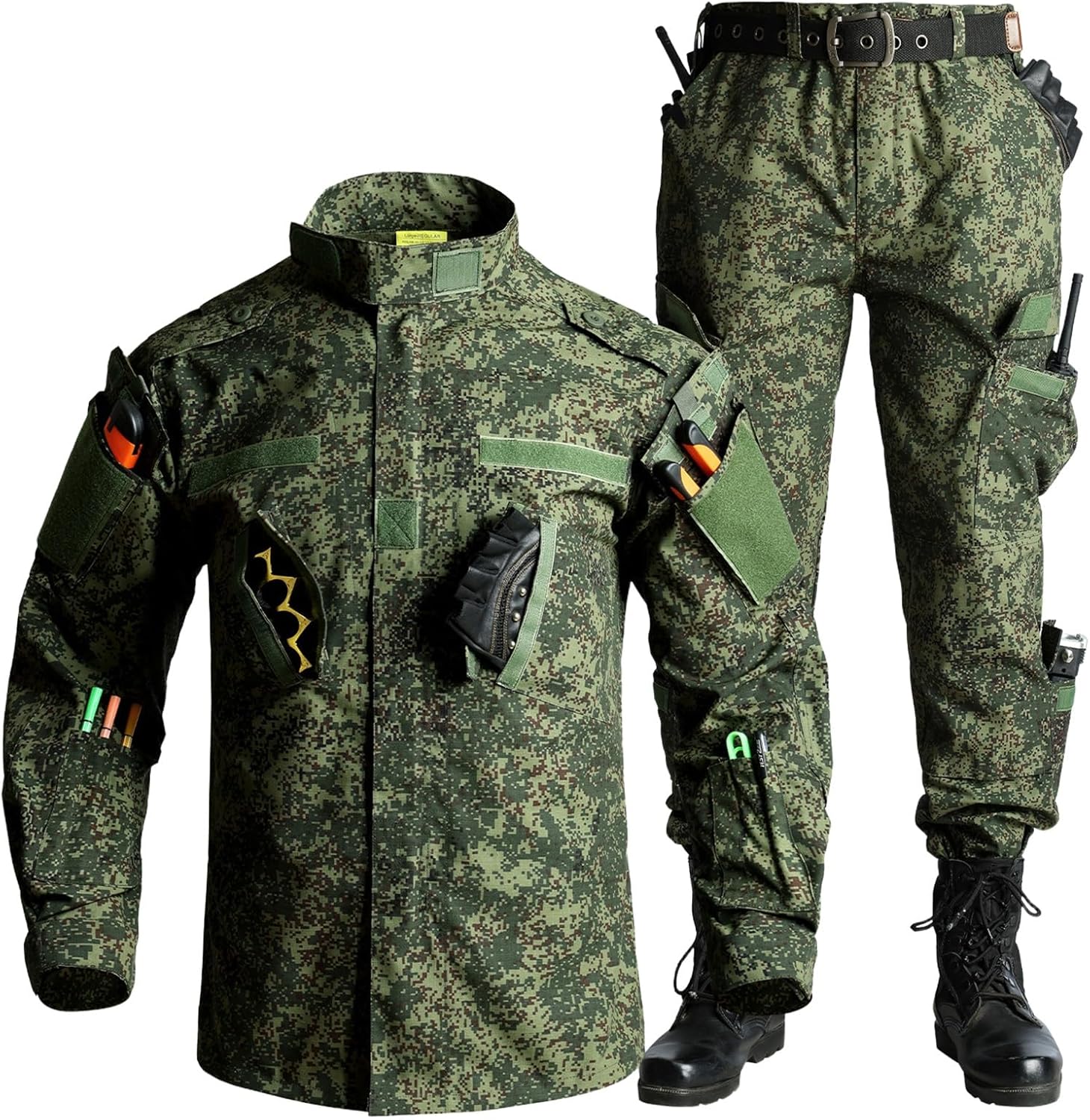 Russian Camouflage Tactical Training Uniform, Military Camouflage Uniform Set, Hunting Suit BDU Pants, Airsoft Paintball Set