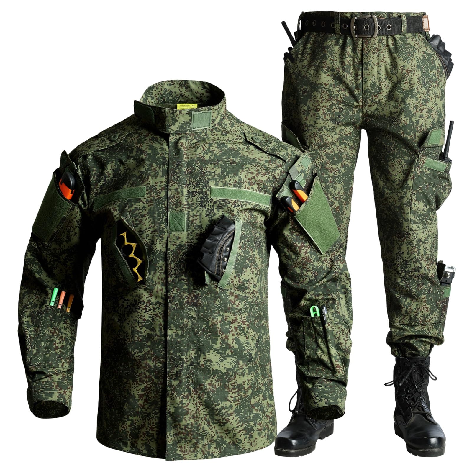 Ensemble D'entraînement Tactique Camouflage Russe, Uniforme Militaire Camouflage, Pantalon de Chasse BDU, Ensemble Airsoft/paintball