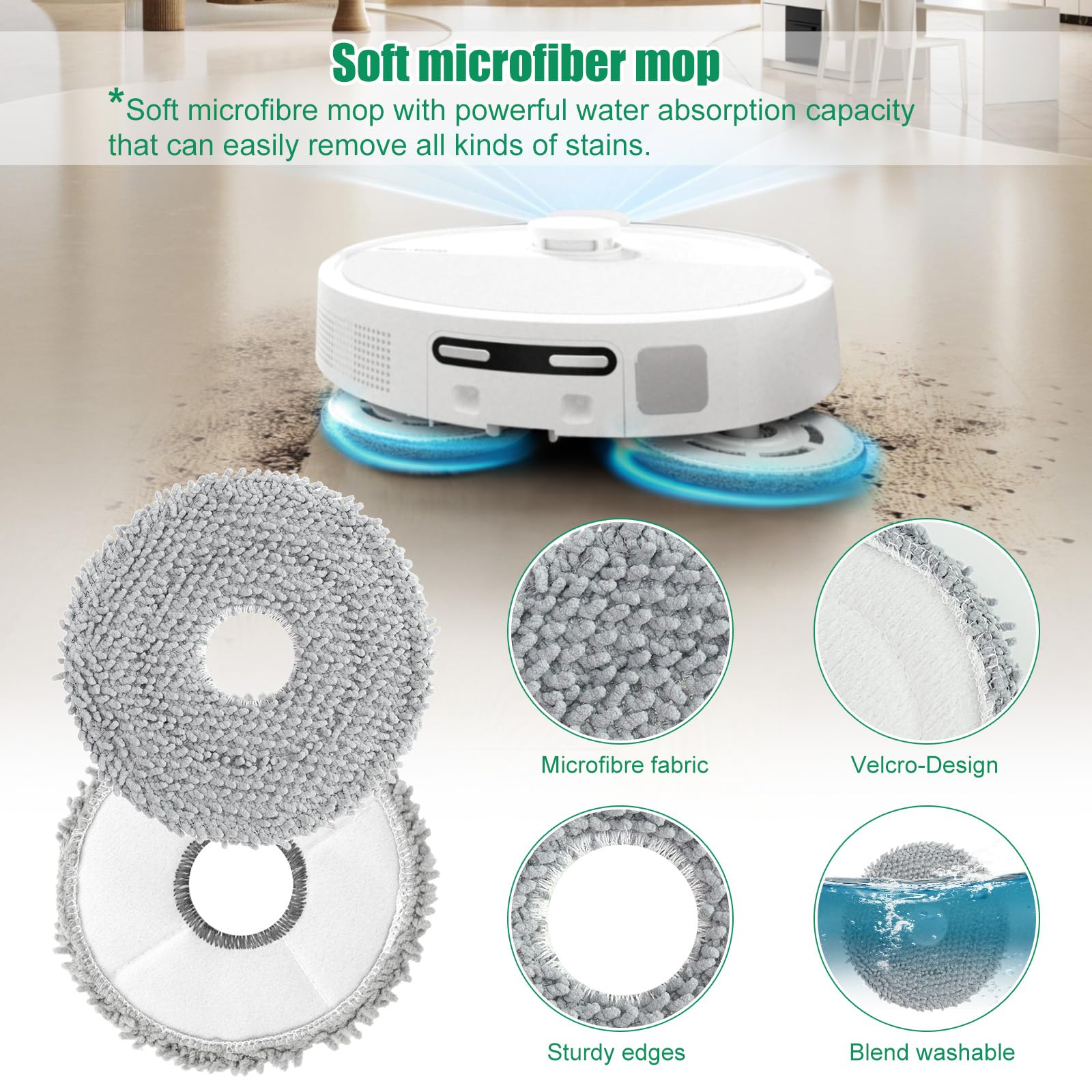 Q0520 Lot De 10 Sacs à Poussière De Rechange Pour Roomba 105 Combo/Vac