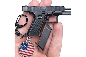 Patriot Pride: American Flag and Mini Glock Keychain Set