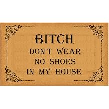 Nobranded Welcome mat Indoor Floor mat Non-Slip mat Funny Doormat Personalized Home Decor mats for Front Door Kitchen Entrance Rugs and Matsntrance Rugs and MatsDont wear No Shoes in My House