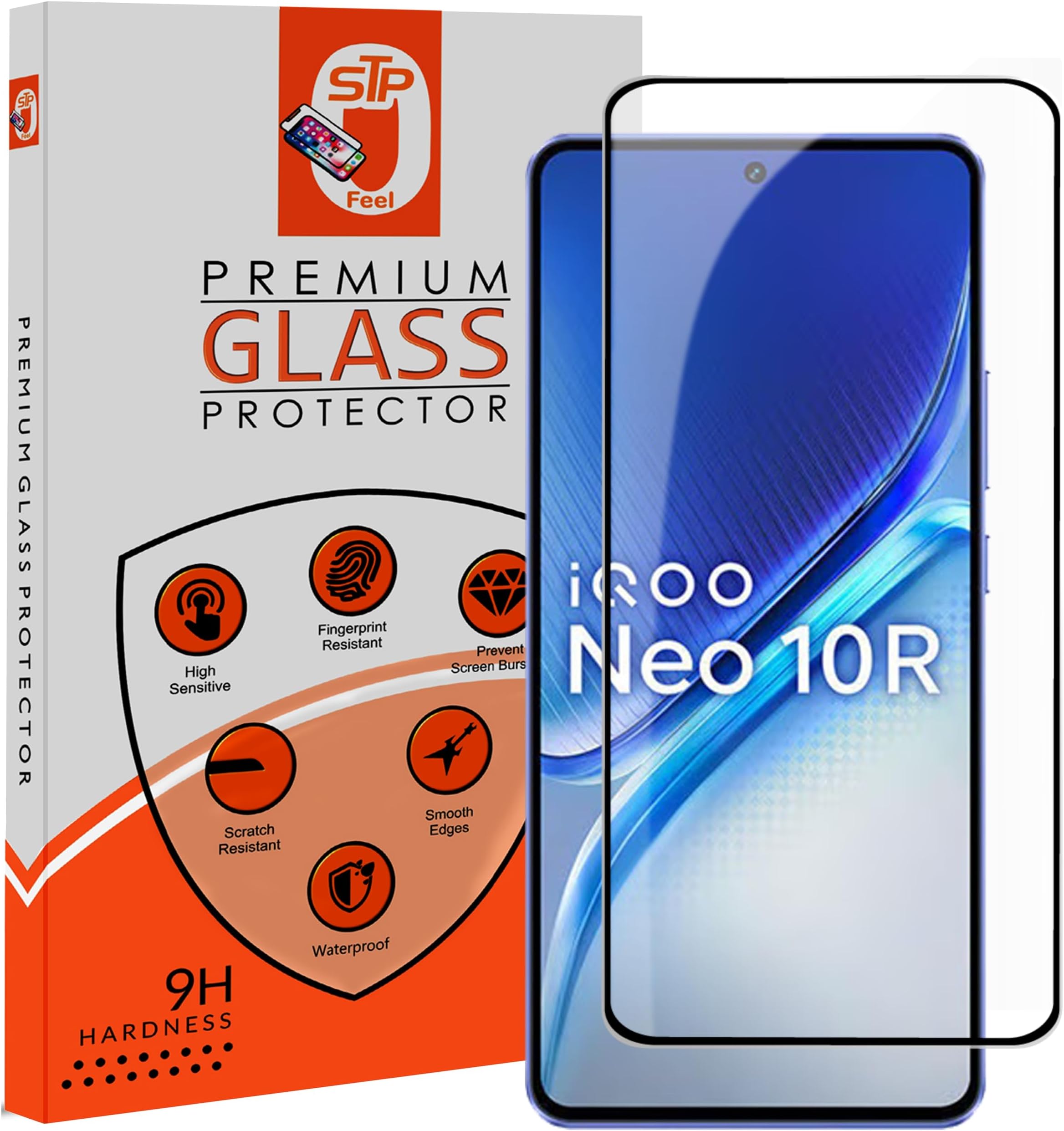 Premium HD+ Tempered Glass Screen Protector Guard Compatible For IQOO Neo 10R 5G (6.78 Inch, Pack of 1) | Edge to Edge Coverage With Easy to installation kit for Smartphone