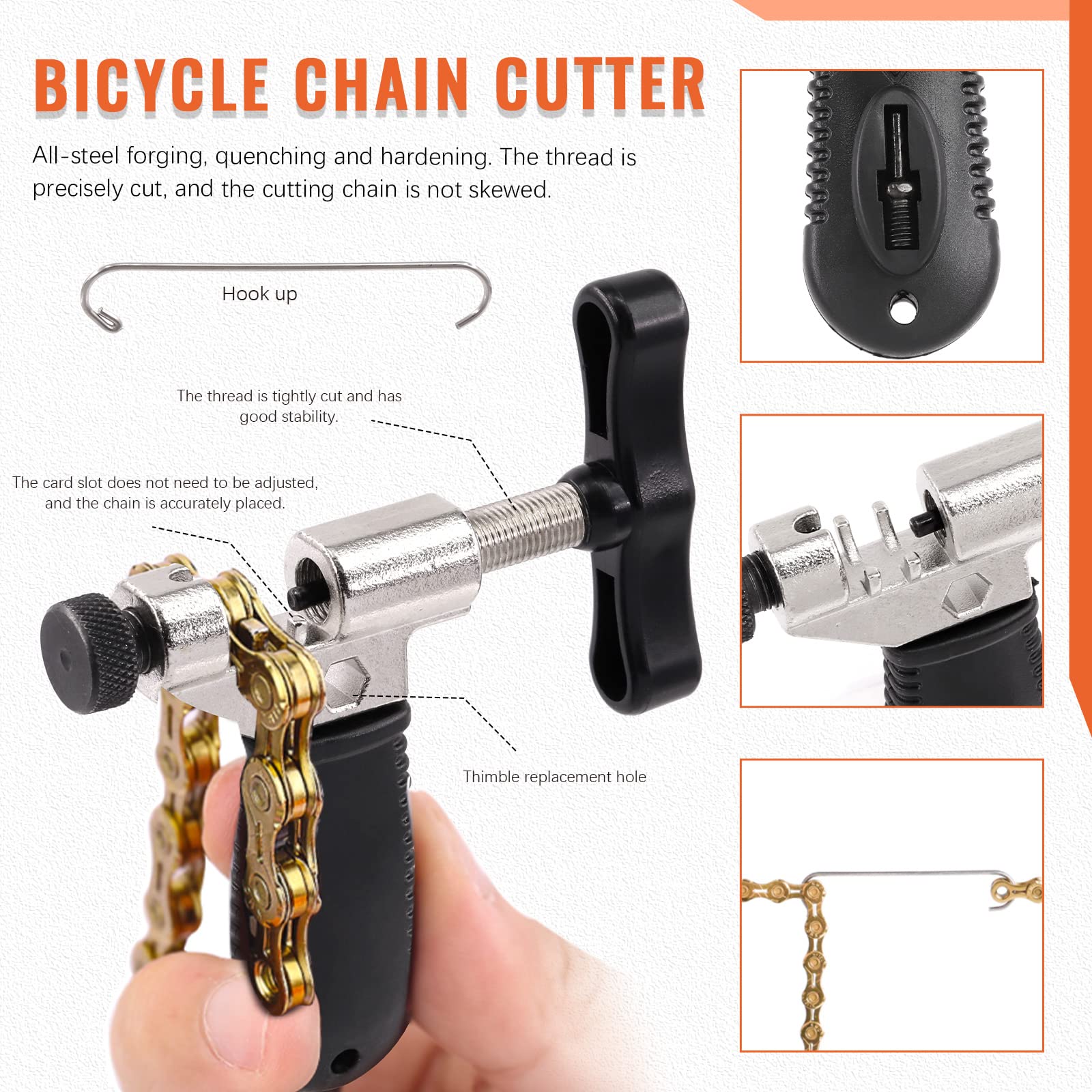Tanstic 11Pcs Bike Chain Repair Tool Kit- Bike Link Pliers, Bicycle Chain Breaker Splitter, Master Link Pliers - Image 4