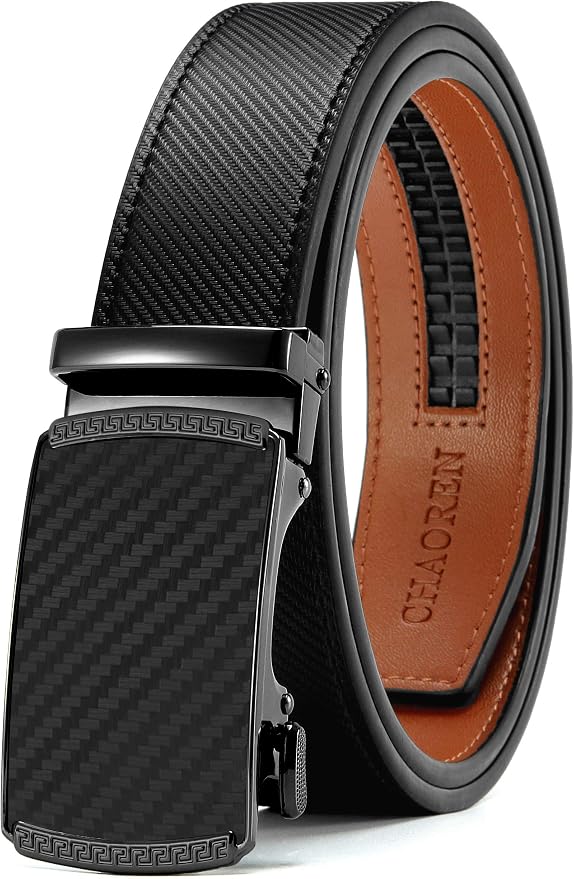 CHAOREN Belts for Men, 1 3/8" Ratchet Mens Belt Leather for Jeans, Dress