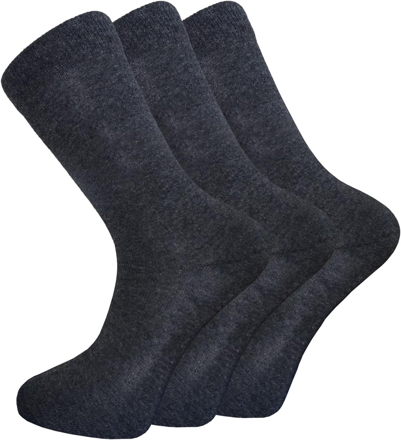 3 Pairs Pack Men's Cotton Rich Socks Comfort Grip Everyday Work Formal Boot