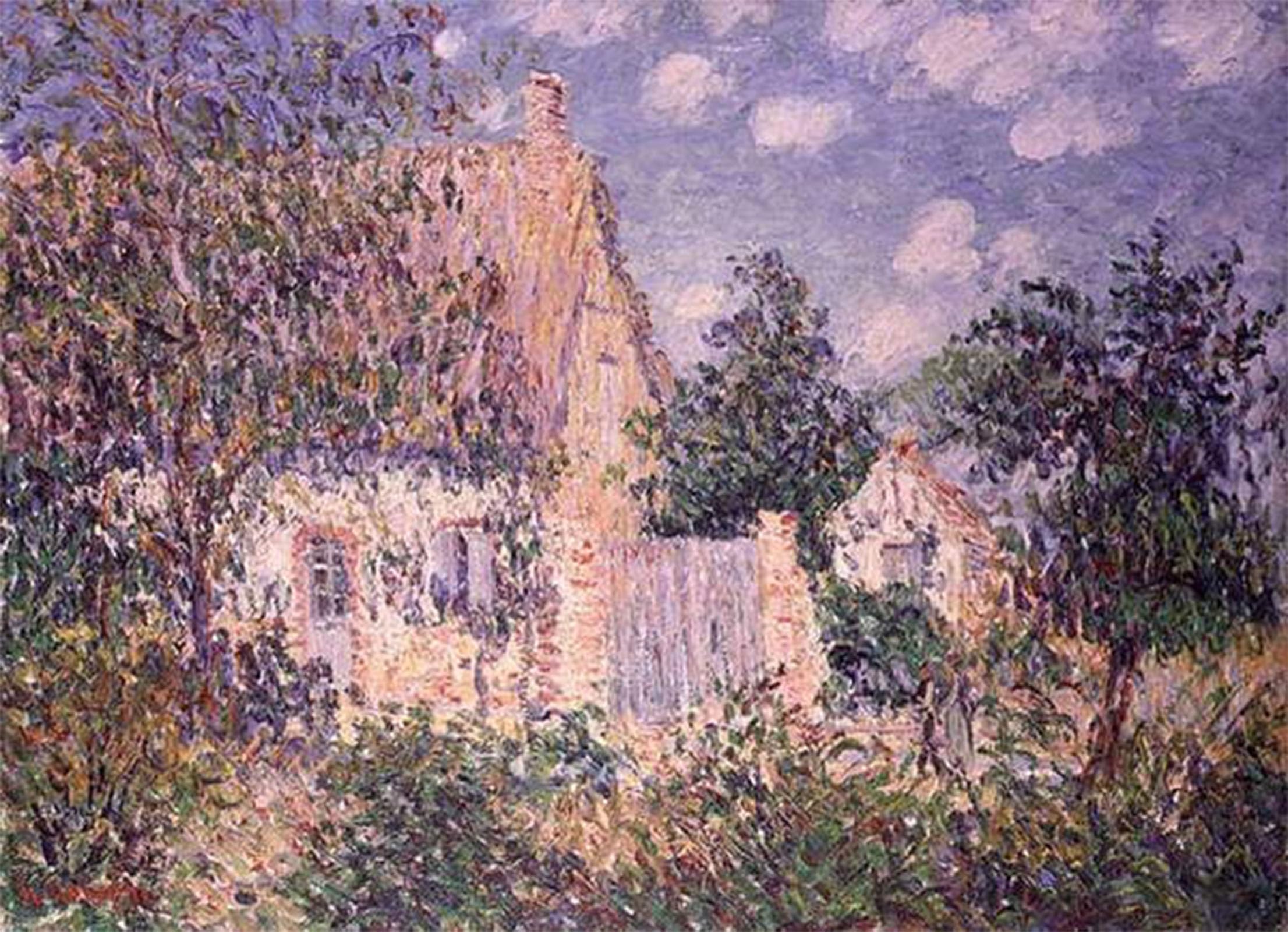 ARTXLXXBN Famous Prints Artwork Pictures Poster Painting Art Cottage At St Cyr Du Vaudreuil by Gustave Loiseau Artwork Landscape Pictures for Home Decor 60x90cm