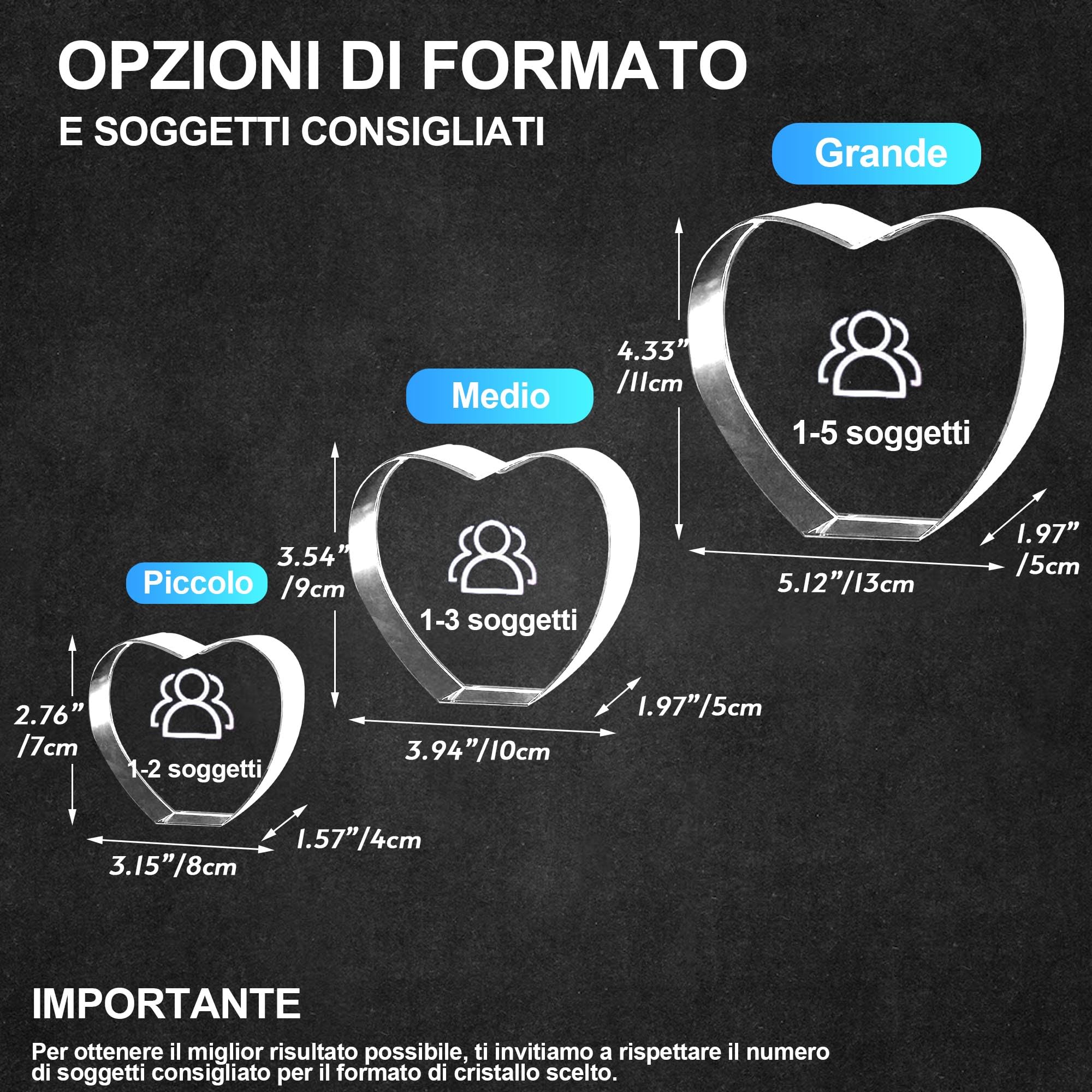 Cornice Foto 3D Personalizzata, Foto in Cristallo con Incisione Laser, Regalo Personalizzato per Anniversario per Donna Uomo Fidanzato Fidanzata, Regali di Compleanno per Lui e Lei