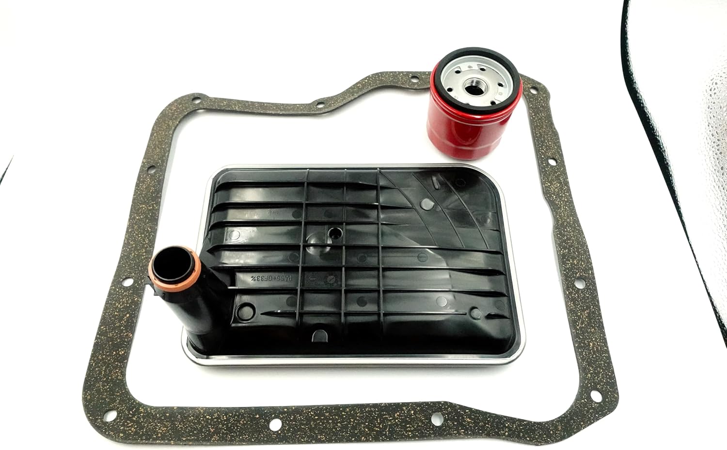G117-KO GMC 6.6L DURAMAX LT1000 TRANSMISSION FILTER KIT With Cork rubber gasket and spin on filter 2011-2019 SHALLOW PAN | REPLACES 29542833, 29537268, 29539579
