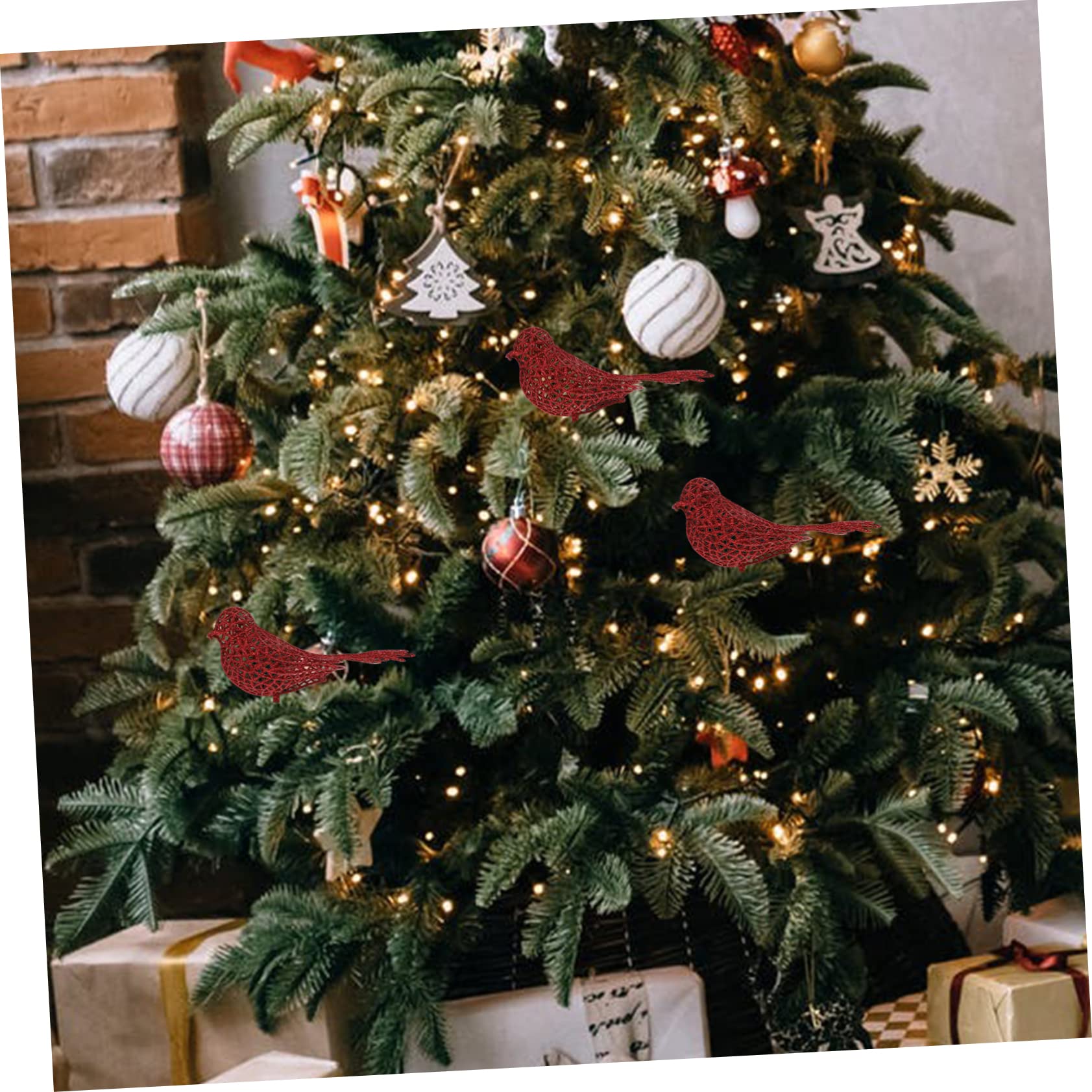 Alipis 3 Set Di Decorazioni Natalizie Con Uccelli Decorazioni Per Lalbero Di Natale Ornamenti Per Uccelli Decorazioni Festive 5 Pezzi * 3