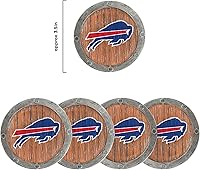 Vista 135 de NFL Team Logo 5-Pack Barrel Beverage Drink Coaster Set