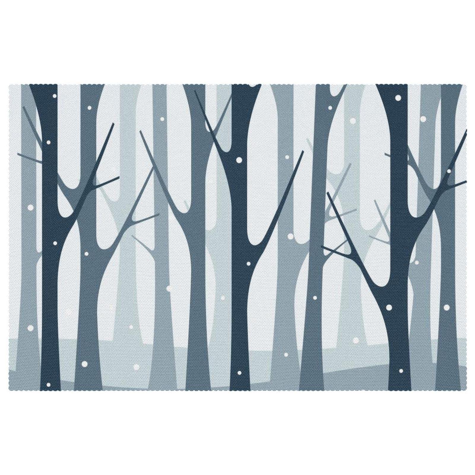 Set de table flocon de neige antidérapant, protège-table thermique lavable x6