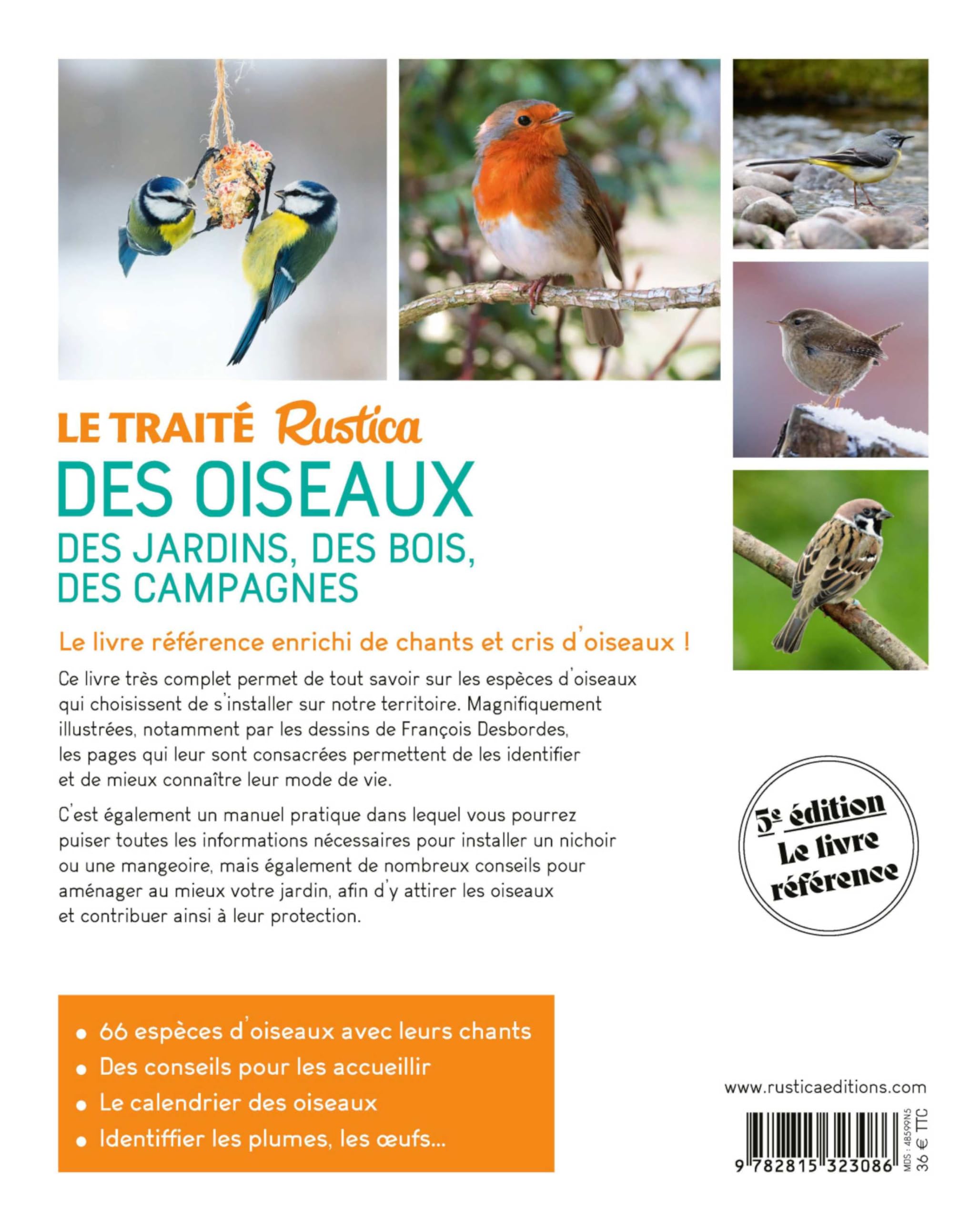 Le traité Rustica des oiseaux: Des jardins, des bois et des campagnes