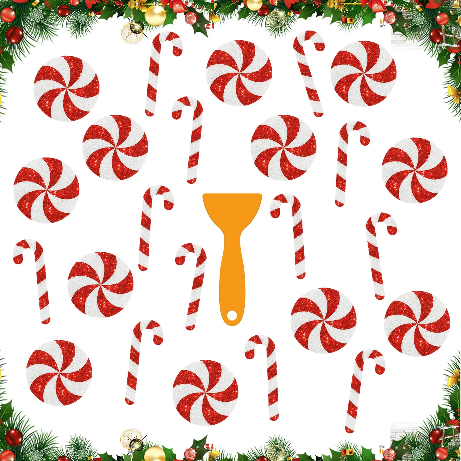 Autocollants de Noël antidérapants pour douche et décoration de sol festive