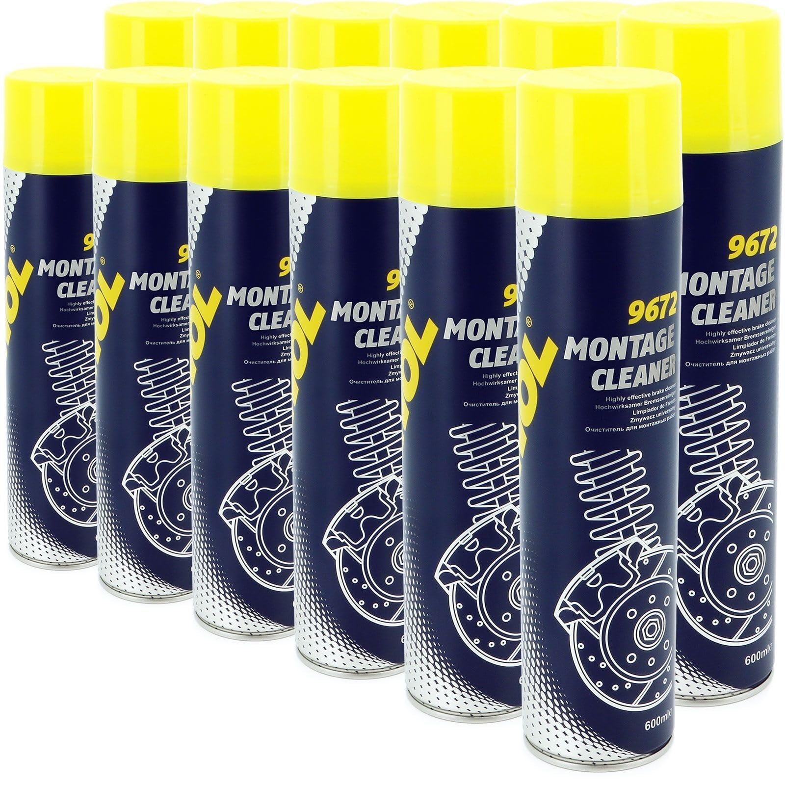 MANNOL 12 x 500ml, 9670 Montage Cleaner Bremsenreiniger