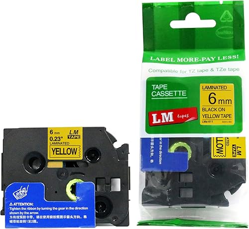 Miniatura 8 de Cinta adhesiva TZe P-Touch compatible con 12" (12 mm) negro sobre transparente para rotuladora Brother PT-1010, PT1010 con guía de cinta gratuita