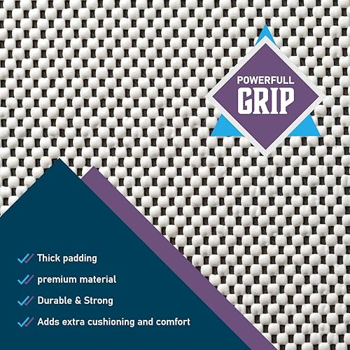 Miniatura 2 de Alfombra antideslizante antideslizante para suelos de madera dura, agarre de cena, acolchado grueso que añade cojín evita deslizamientos, tamaño 2.5