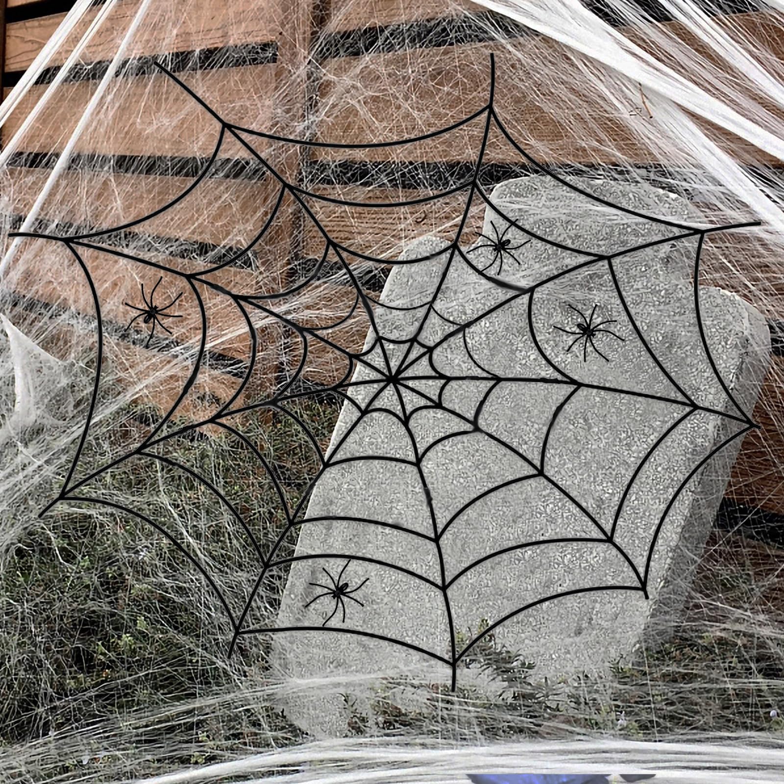 Amazon | 【BEAUTY PLAYER】ハロウィン 飾りクモの巣7点セット 直径1.5