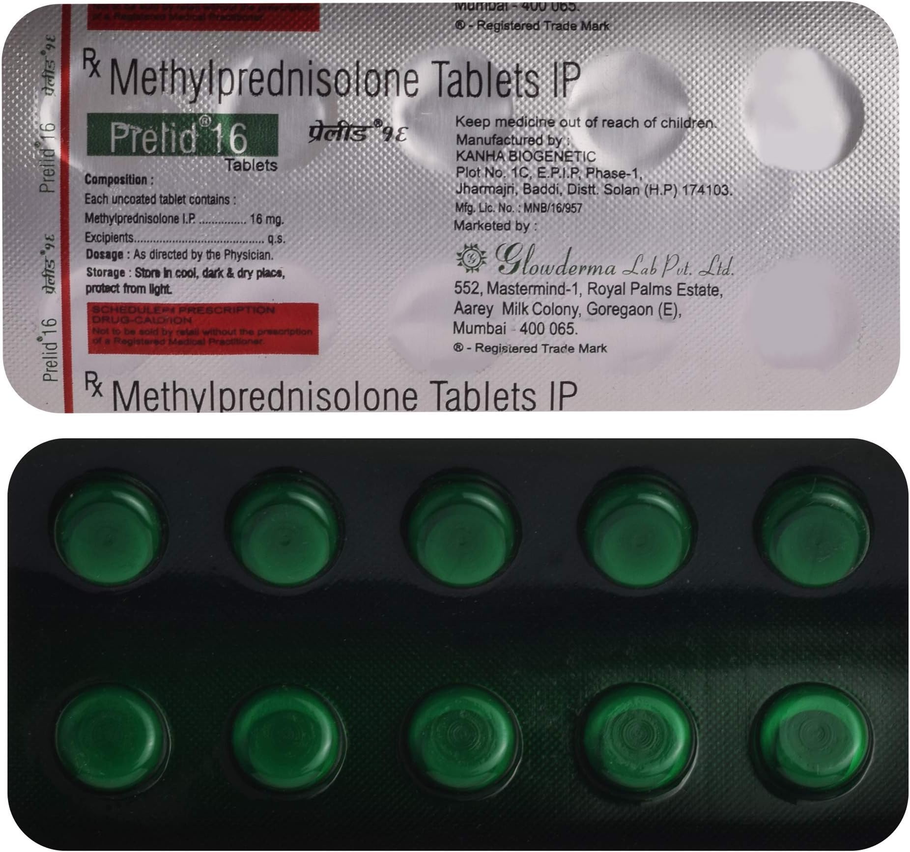 Prelid 16 - Strip of 10 Tablets