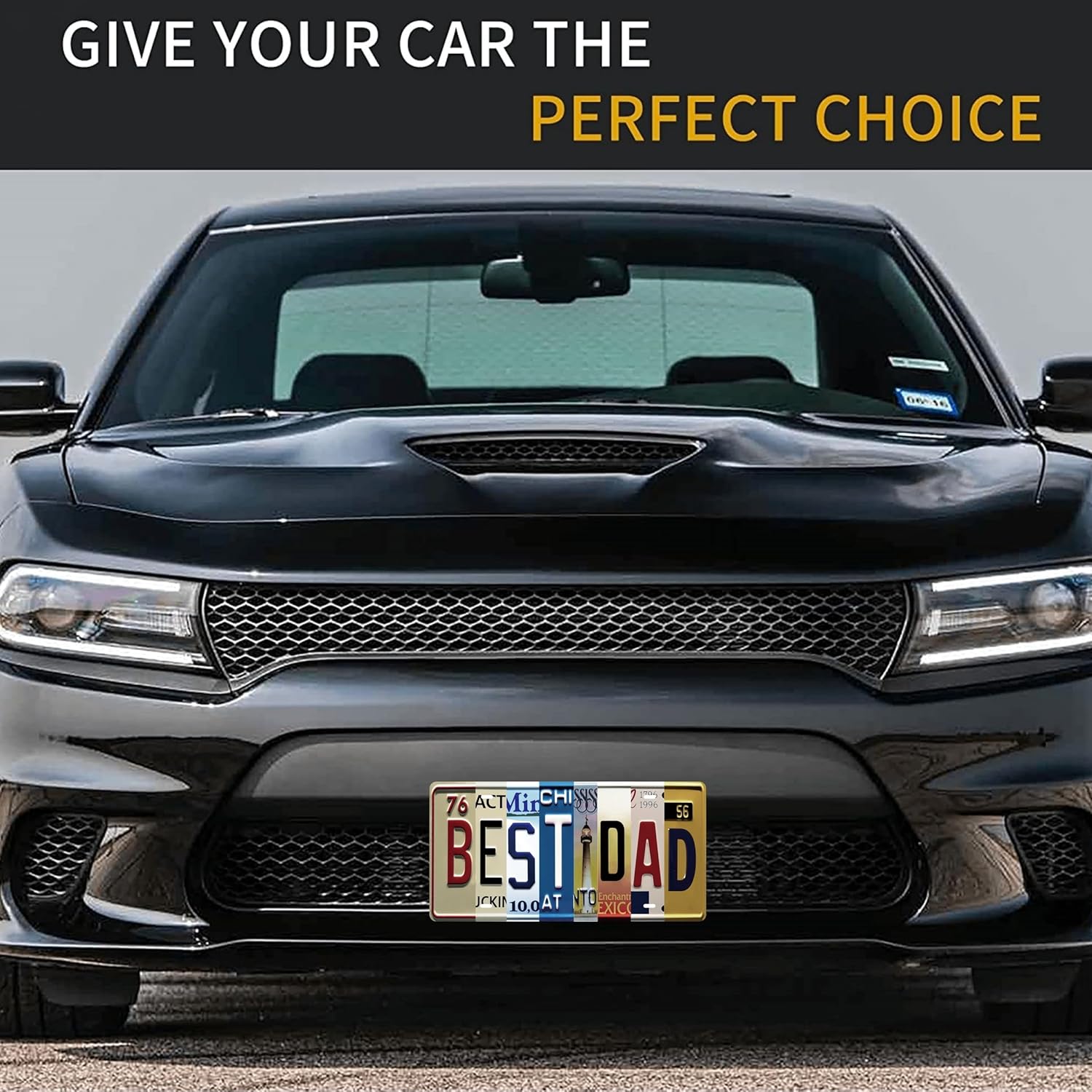 BEST DAD FATHERS DAY Metal Tin Sign License Plate Bar Cafe Garage Cave Home Room Wall Bathroom Farmhouse Garden Porch Patio Decor, 12 x 6 Inch - Image 3