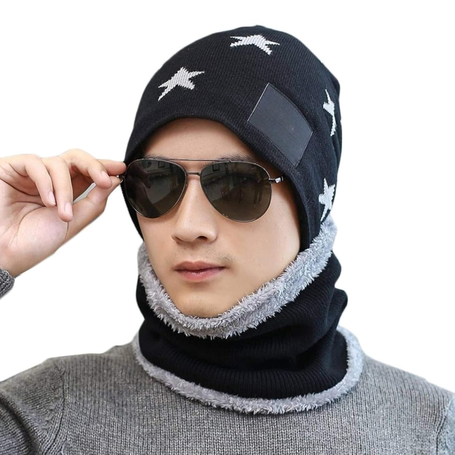 Handcuffs Winter Cap with Neck Scarf – Thermal Beanie with Neck Warmer for Men & Women Thick And Fluffy Woolen Cap for Col... - Review, Price and Buying Guide