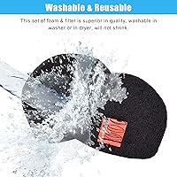 Vista 5 de SaferCCTV Paquete de 4 filtros de espuma y fieltro de repuesto compatibles con Shark UltraCyclone Pro aspiradora de mano inalámbrica CH901 CH950