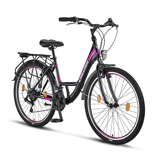Chillaxx Bike Strada Premium City Bike de 26 et 28" – Vélo pour filles, garçons, hommes et femmes – Dérailleur 21 vitesses – Vélo de ville hollandais