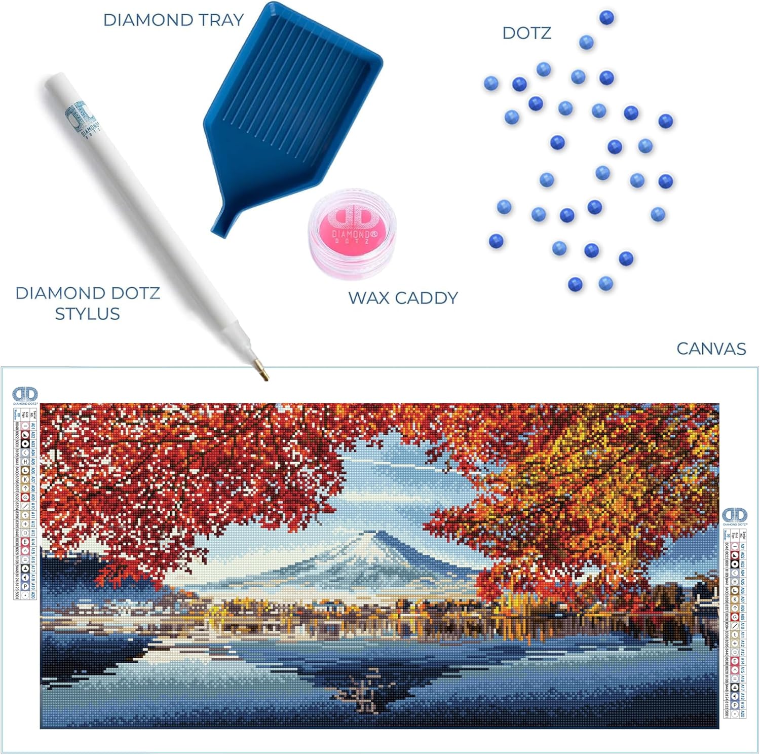 DIAMOND DOTZ Autumn View Diamond Painting Kits for Adults - Diamond Art Kits a Relaxing Creative Craft Kit with Dotz Gems 28.7x13.8