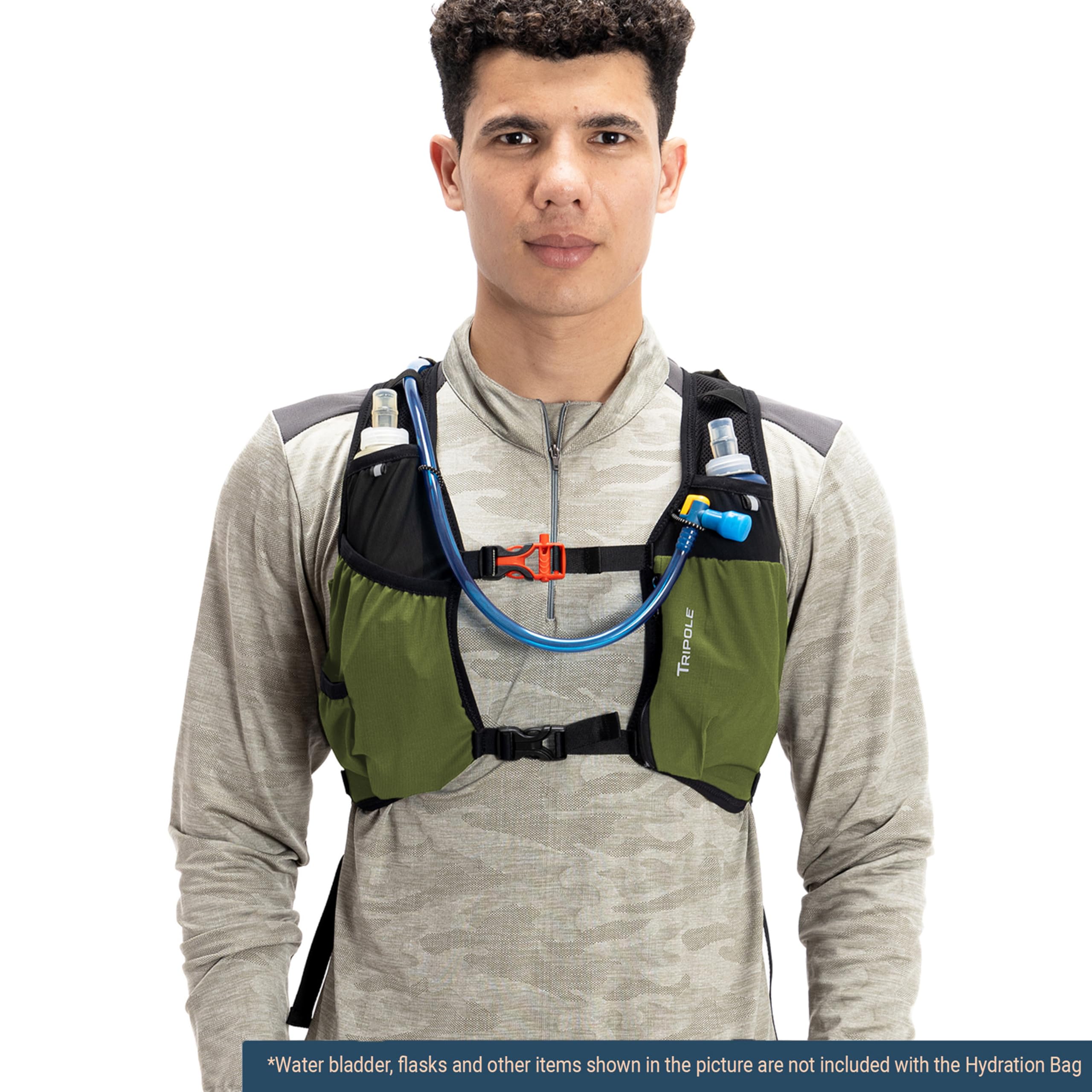 Tripole Voir Hydration Bag and Backpack for Trail Running and Cycling | 5 litres | Without Bladder (Green)
