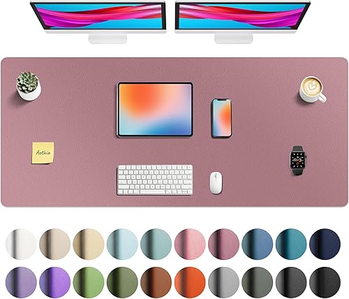 Miniatura 135 de Aothia - Protector de escritorio de cuero sintético, base para mouse, superficie antideslizante e impermeable para escribir y para laptop, para