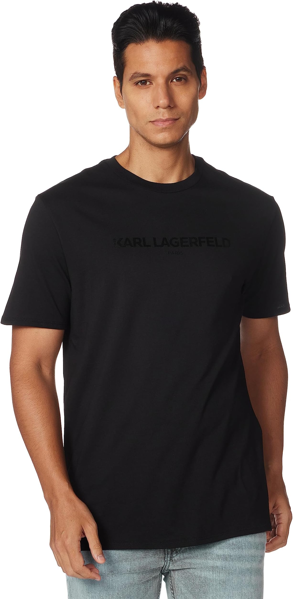 Mens Soft Crew Neck Tonal Logo Short Sleeve T-Shirt
