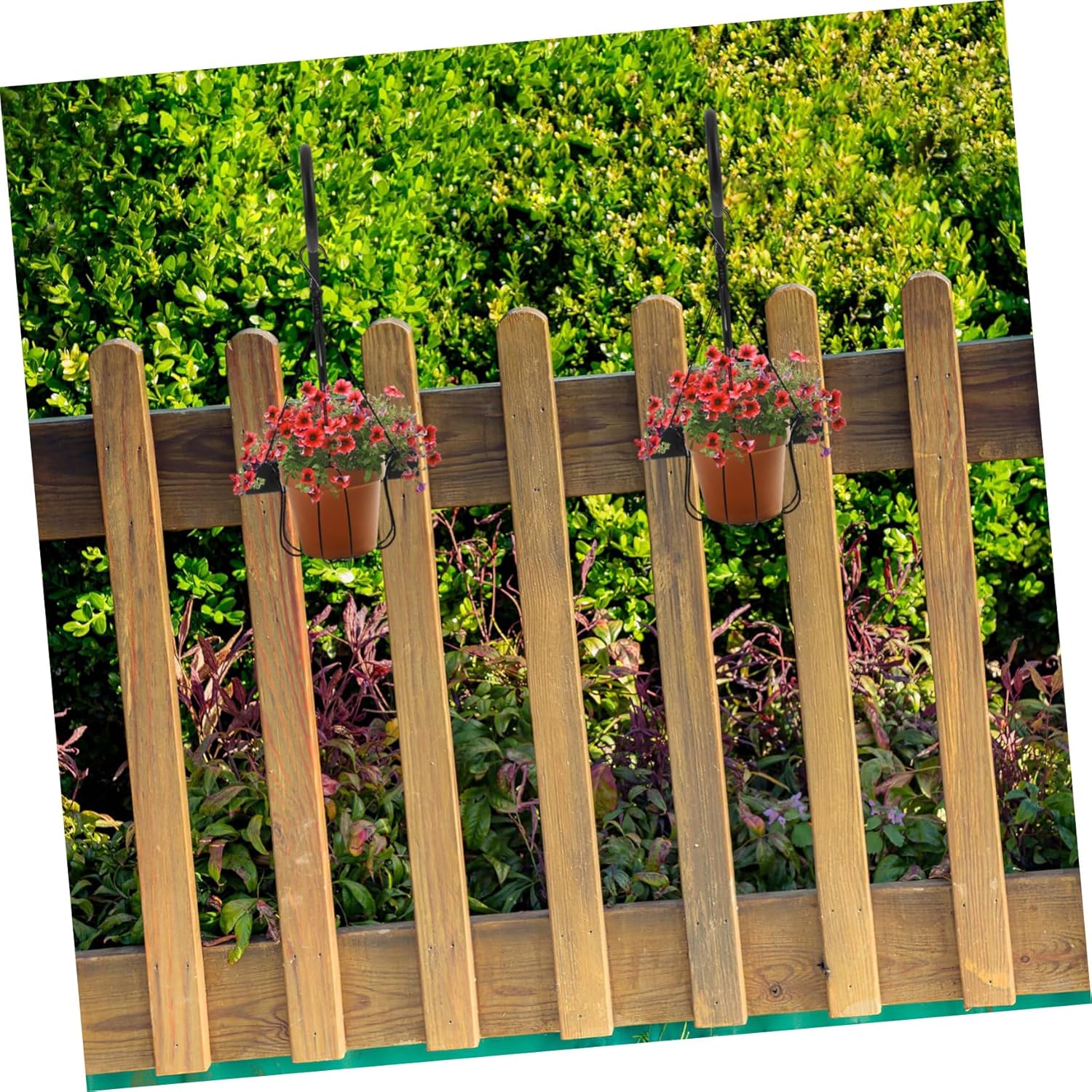 Balcony Hanging Flower Pot Stand Sturdy for Planters Durable Garden Hanging Holder for Outdoor Aesthetics and Decoration Easy Installation