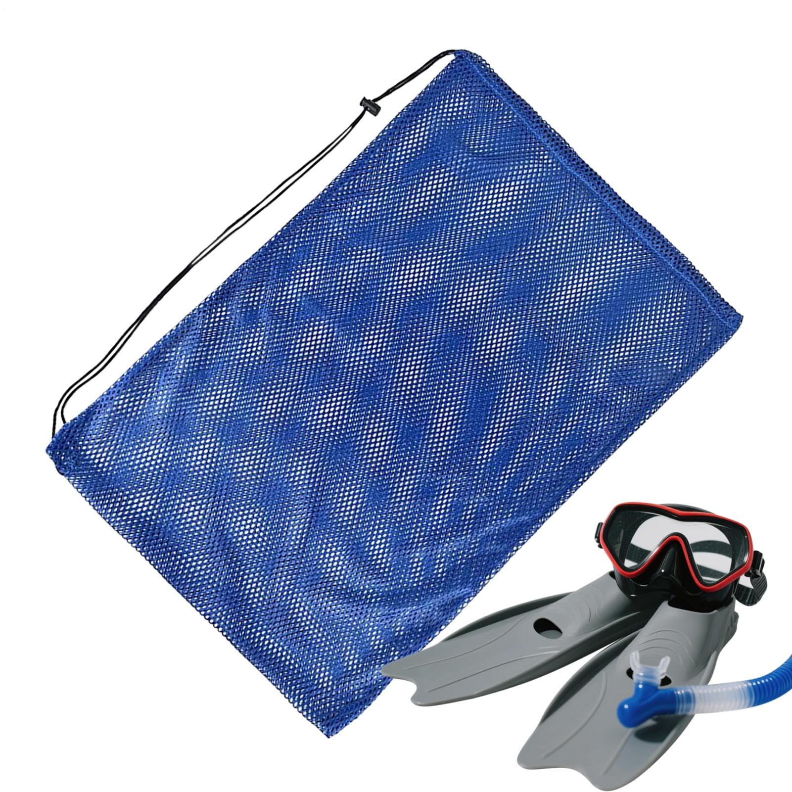 Bolsa Playa Malla 68x48 cm Organizador Extra Grande para Buceo Natación y Almacenamiento de Aletas