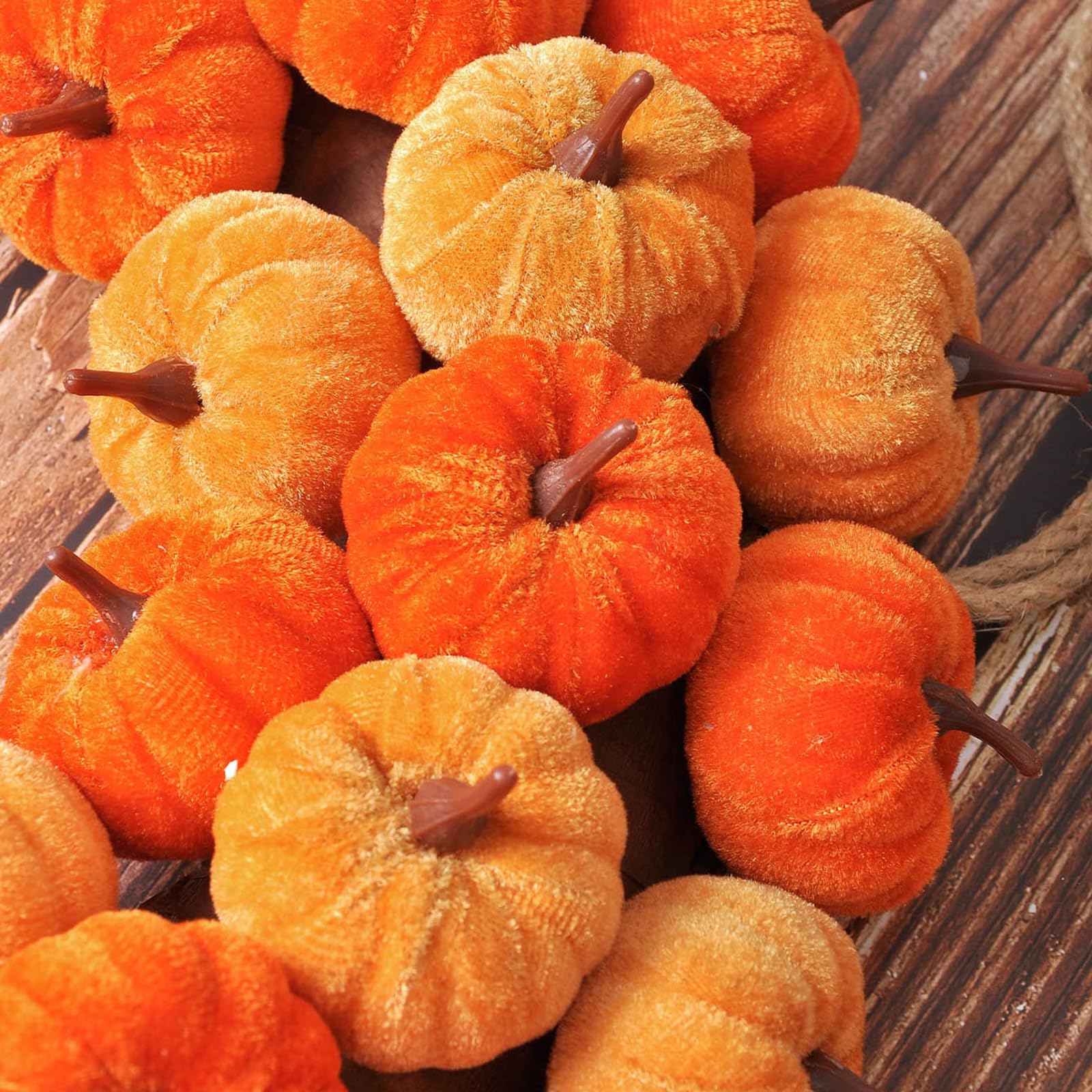 Corona Navideña de Calabaza con Cordón, Guirnalda Colgante Artificial de Otoño, para Decoración de Ventana, Festival, Fiesta, Acción de Gracias(40cm/15.7in)