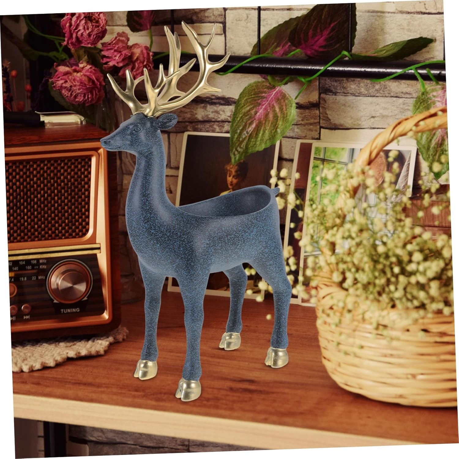 VANZACK 1pc and Golden Decorative Storage Holder Adorable Animal Design for Living Room and Bedroom Suitable for Jewelry and Items Random Style