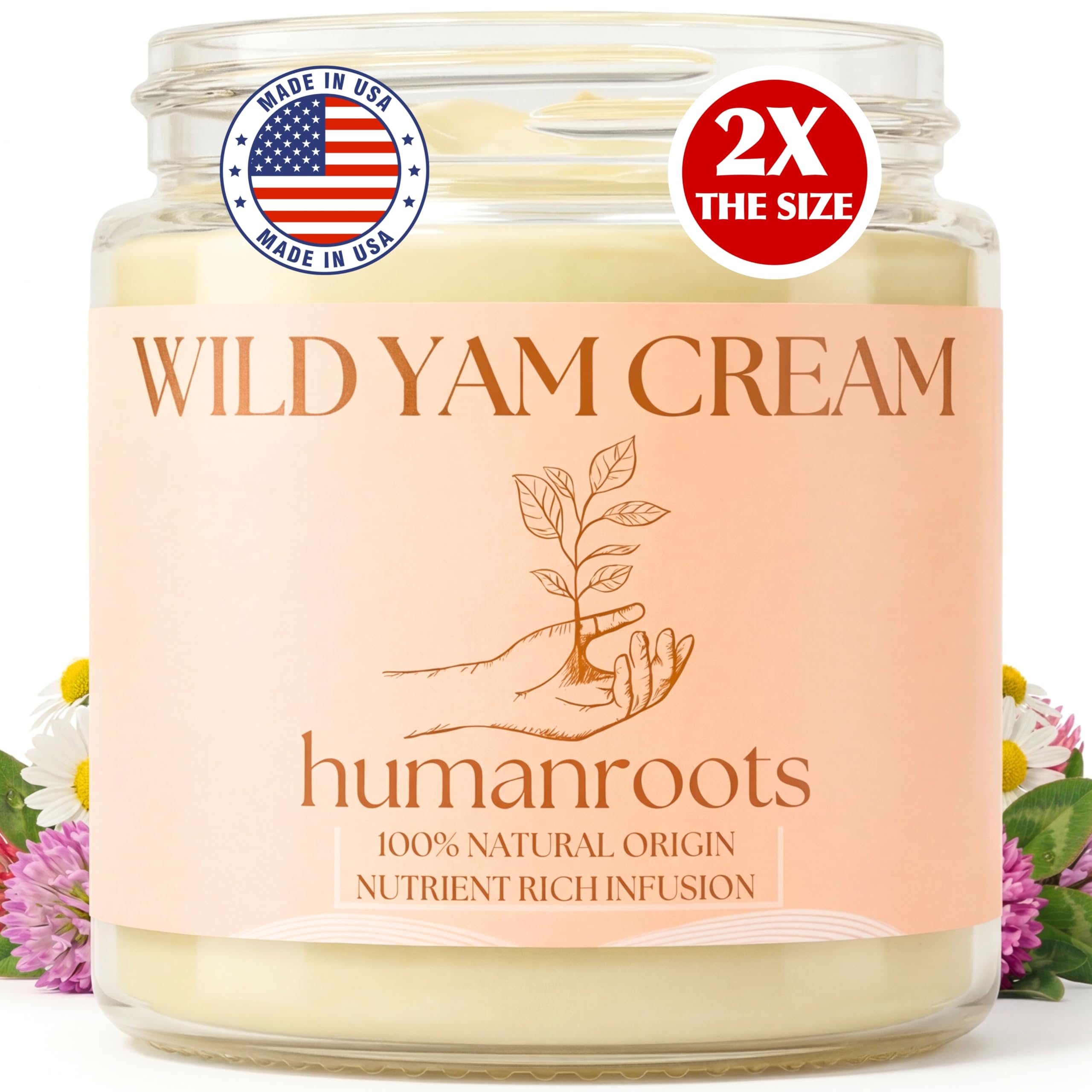 Wild Yam Cream - Menopause and PMS Support for Women, 4 oz (Unscented/Herb-Infused), Organic Wild Yam Cream for Balance - Made with Chaste Tree Berry and Red Clover