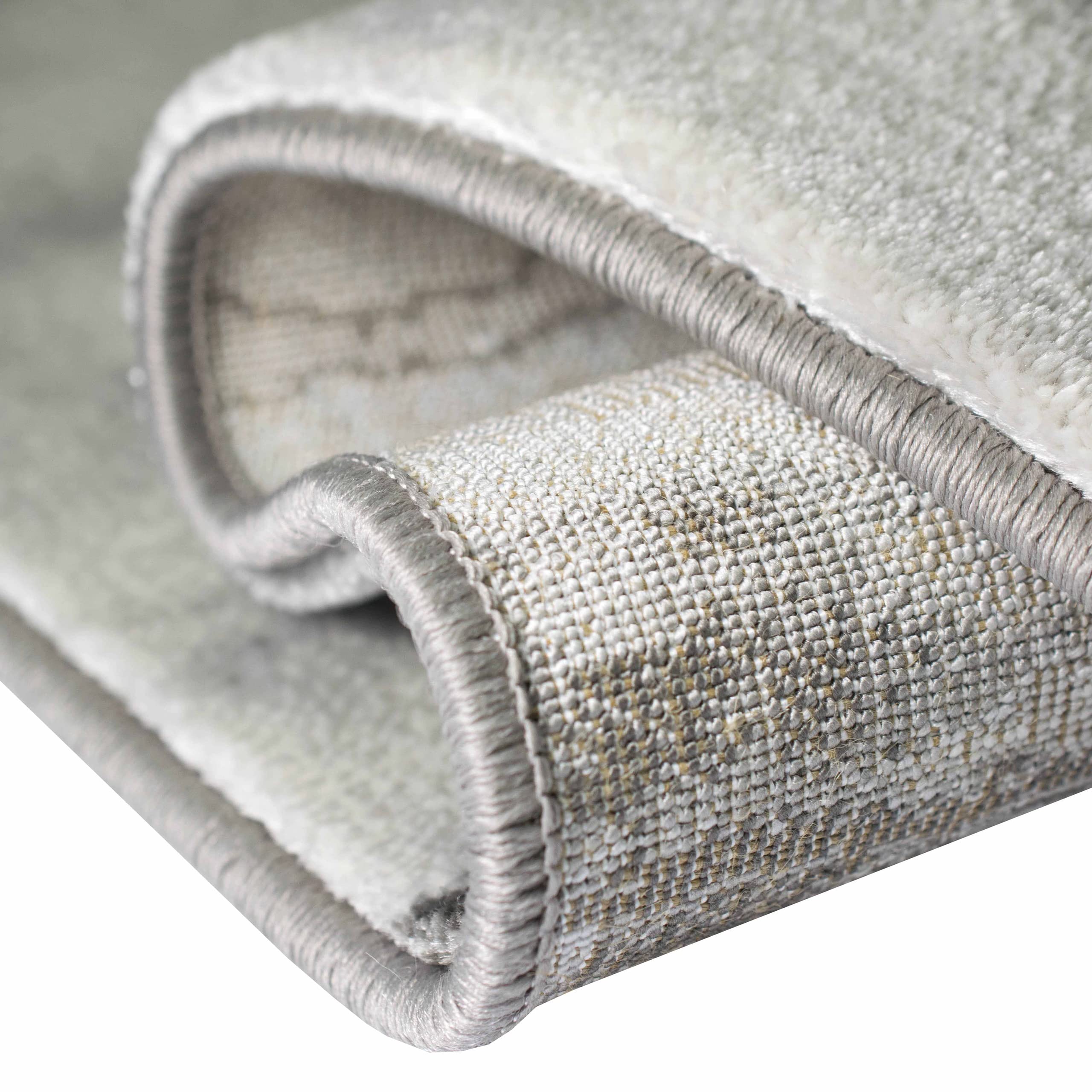 Tapis De Salon Moderne Aspect Marbre Gris Et Crème – Traum – 30% Polyester 70% Polypropylène