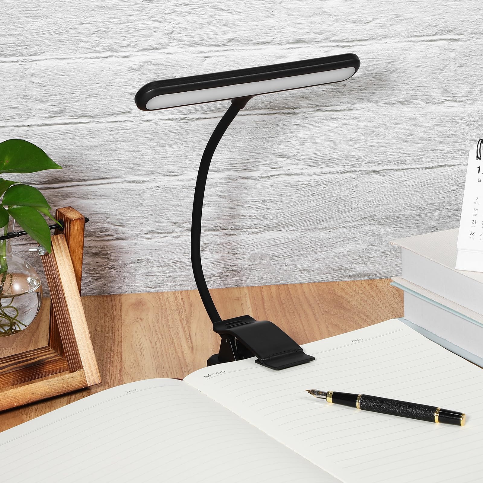Lampada da Lettura Clip per Pianoforte e Leggio, Luce LED Ricaricabile 27 Luci Display Potenza e 6 Livelli, Adatta per Musicisti e Lettura Serale