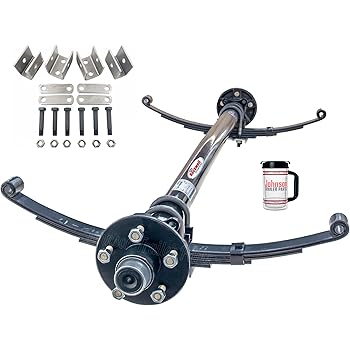 axle trailer lb kit springs hubs running gear bearings idler spring lugs nuts bolt center drop axles hanger rockwell american