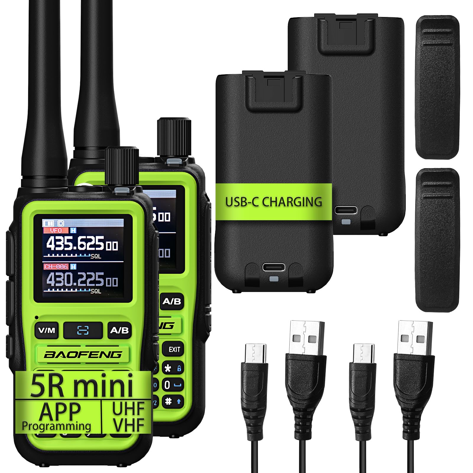 BAOFENG UV-5R Mini 2台トランシーバー セット Amazon.com: BAOFENG uv-5r mini Ham Radio,uv5r mini Handheld App
