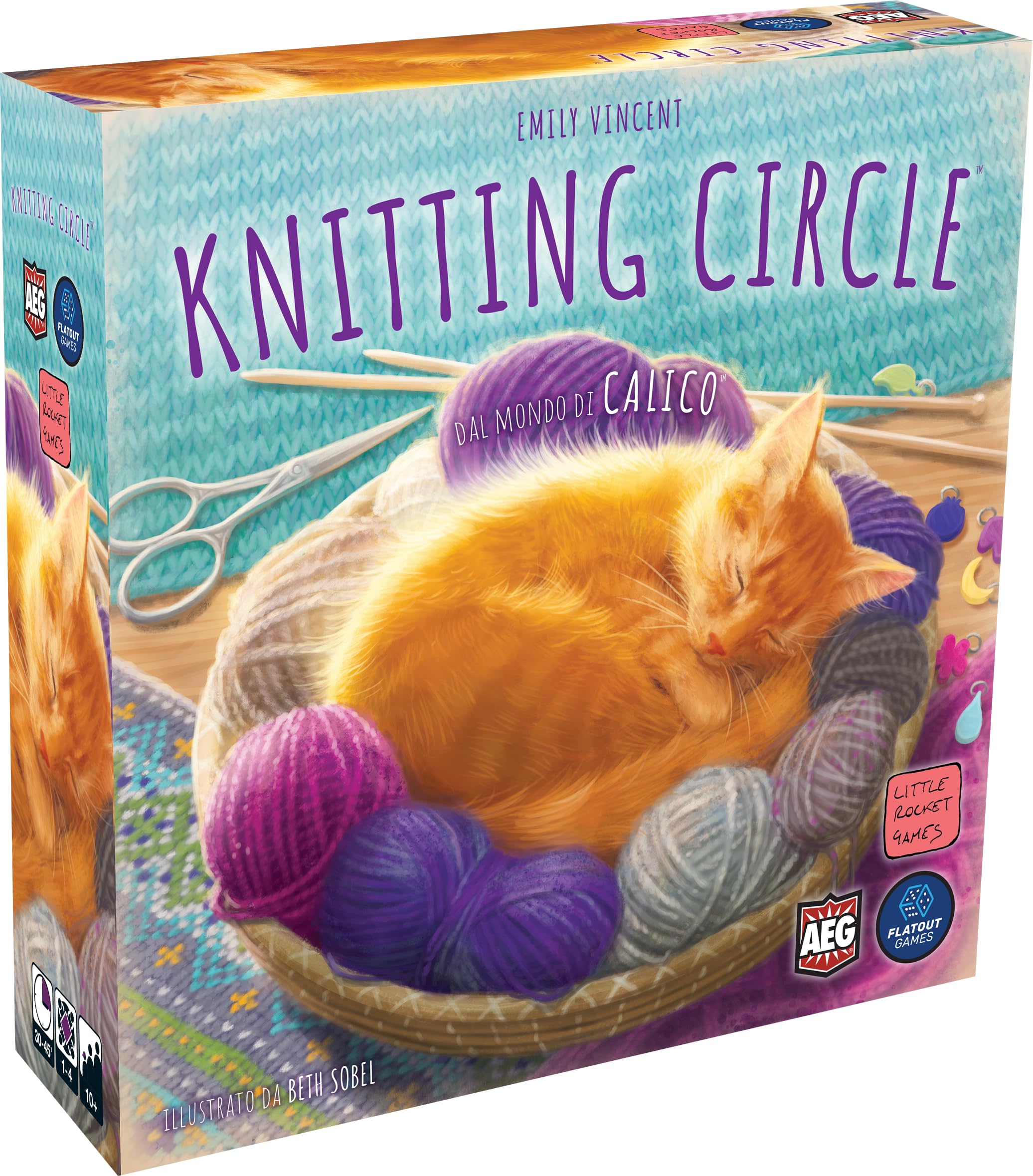 KNITTING CIRCLE Gioco da Tavolo, Piazzamento Tessere, in Italiano, Little Rocket Games